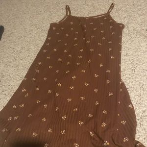 NWT Girls’ dress with jacket. Size 12. Brown with flowers.